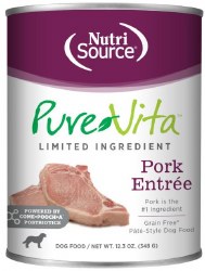 PureVita Beef Entree, Grain Free, Wet Dog Food, 12.5oz