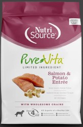 Pure Vita Salmon and Potato Formula Dry Dog Food 25lb