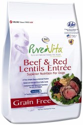 PureVita Grain Free Beef and Red Lentils Recipe, Dry Dog Food, 12lb
