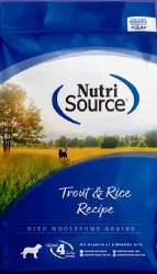 NutriSource Trout and Brown Rice Formula, Dry Dog Food, 4lb