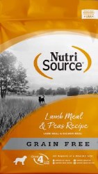 NutriSource Grain Free Lamb Meal and Pea Formula with Salmon Meal Protein, Dry Dog Food, 4lb