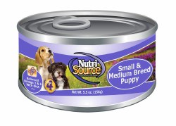 NutriSource Chicken & Rice Small & Medium Puppy Can, Wet Dog Food, case of 12, 5.5oz