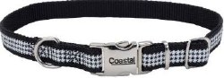 Ribbon Adjustable Collar 5/8 inch x 18-26 inch Houndstooth