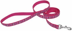 Ribbon Nylon Pink Stripe Flamingo 6 inch x 5/8 inch Wide Leash
