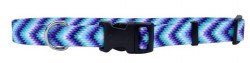 5/8 inch x 14-20 inch Attire Collar Blue Zig-Zag