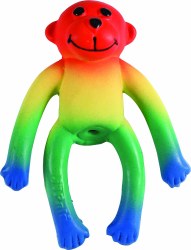 Lil Pals Latex 4 inch Monkey Multicolor