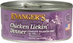 Evanger's Chicken Lickin' Dinner Canned, Wet Cat Food, Case of 24, 5.5oz