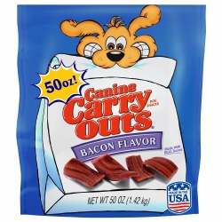 Canine Carry Outs Bacon Flavor Dog Treats 50oz