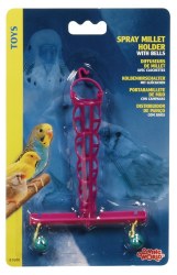 Living World Plastic Spray Millet Holder With Bells