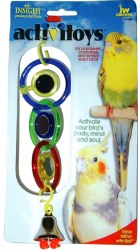 JW Activitoys Triple Mirror with Bell Bird Toy
