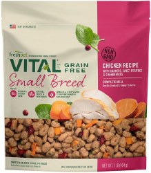Freshpet Vital Meals Grain Free Small Bread Chicken Recipe for Dogs, 1lb