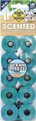 Bags On Board Waste Bags Refill, Ocean Breeze Scented, 140 count