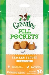 Greenies Pill Tablet Chicken, Dog Treats, 30 Count