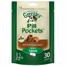 Greenies Pill Pockets Peanut Butter, Dog Treats, 3.2oz