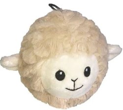 Petlou Plush Lamb Dog Toy, Tan, 4in