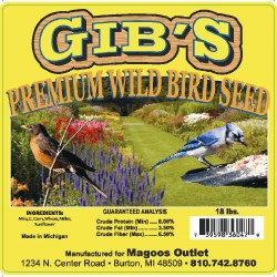 Gibs Premium, Wild Bird Seed, 16lb