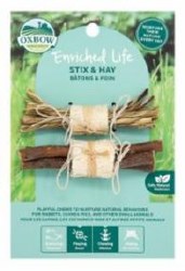 Oxbow Enriched Life Stix and Hay Small Animal Chew, Small Animal Toy, 2 Count