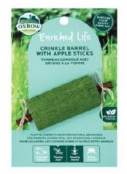 Oxbow Enriched Life Crinkle Barrel with Apple Sticks Small Animal Chew and Toy