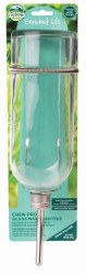 Oxbow Enriched Life Chew Proof Glass Water Bottle for Small Animals, 32oz Capacity