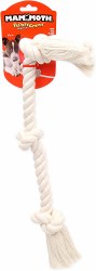 Mammoth Flossy Chews 3 Knot Rope Chew for Dogs, White, 20 inch