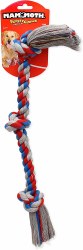 Mammoth Flossy Chews 3 Knot Rope Chew for Dogs, Multicolor, 20 inch