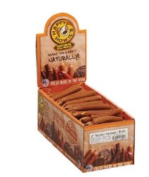 Happy Howies Turkey Sausage Dog Treats, 4 inch, case of 80