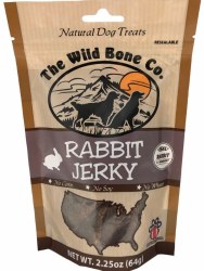 The Wild Bone Co. Natural Jerky, Rabbit, Dog Treats, 2.25oz