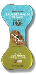 Exclusively Dog Crunchy Bones Salmon and Mango Flavor Dog Biscuits 3oz