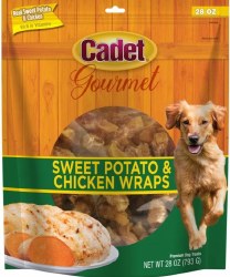 Cadet Gourmet Wraps Sweet Potato and Chicken, Dog Treats, 28oz