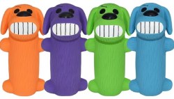 Multipet Minipet Loofa Latex Dog Toy, Assorted, 5 inch