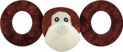 Jolly Pets Tug A Mals Monkey Dog Toy, Medium, 4 inch