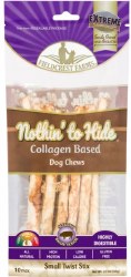 Nothin' To Hide Rawhide Alternative Twist Stix, Dog Chew, Bacon, 10 Pack