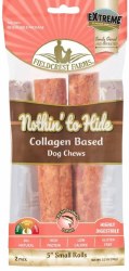 Notin' To Hide Rawhide Alternative Rolls, Dog Chew, Salmon, 5 inch, 2 Pack