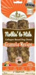 Nothin'To Hide Granola Roll, Dog Chew, 5 inch, 2 Pack