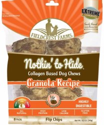 Nothin' To Hide Flip Chips Dog Chews, Granola, 8 Pack