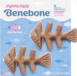 Benebone Fishbone Puppy, Dog Dental Health, Salmon, Tiny, 2 pack