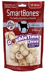 Smartbone DoubleTime Rolls with Long-Lasting Chew Center Chicken Flavor 16 pack Dog Chews
