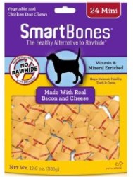 Smartbones Bacon And Cheese Mine 24 Pack Rawhide Free Dog Trerats