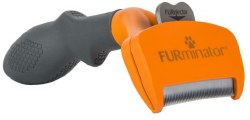 Furminator Long Hair Deshedding Brush with Skin Guard for Dogs, Medium