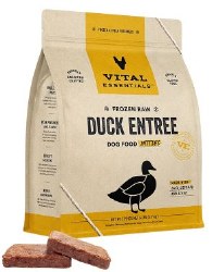 Vital Essentials Freeze Dried Duck Patties Grain Free Dog Food 6lb