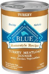 Blue Buffalo Homestyle Recipe Turkey Meatloaf Dinner with Garden Vegetables Canned Wet Dog Food 12.5oz