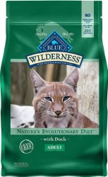 Blue Buffalo Wilderness Duck Recipe Grain Free Adult, Dry Cat Food, 5lb