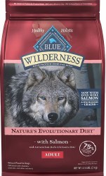 Blue Buffalo Wilderness Salmon and Peas Recipe Grain Free Dry Dog Food 4.5lb