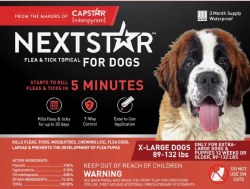 Nextstar Flea and Tick Topical for Dogs, Size: 89-132lb, 3 Count