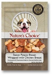 Loving Pets Nature's Choice Chicken Wrapped Sweet Potato Biscuit Dog Treats 2oz