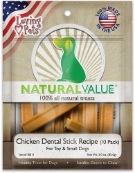 Loving Pets Chicken Dental Sticks 10 pack