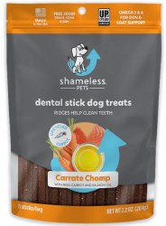 Shameless Pets Carrate Chomp Dental Stick, Dog Treats, 7.2oz