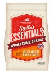 Stella's Essentials Grass Fed Beef with Ancient Grains Recipe Dry Dog Food 3lb