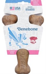 Benebone Wishbone Puppy, Bacon, Medium