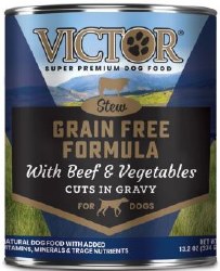 Victor Grain Free Formula Beef and Vegetable Recipe Canned Wet Dog Food 13.2oz